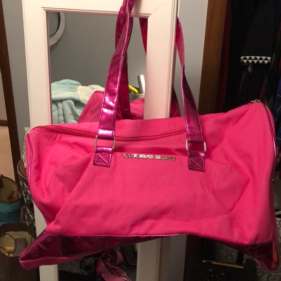hot pink duffle bag
